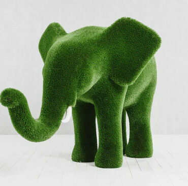 Topiaire d'éléphant moyen
